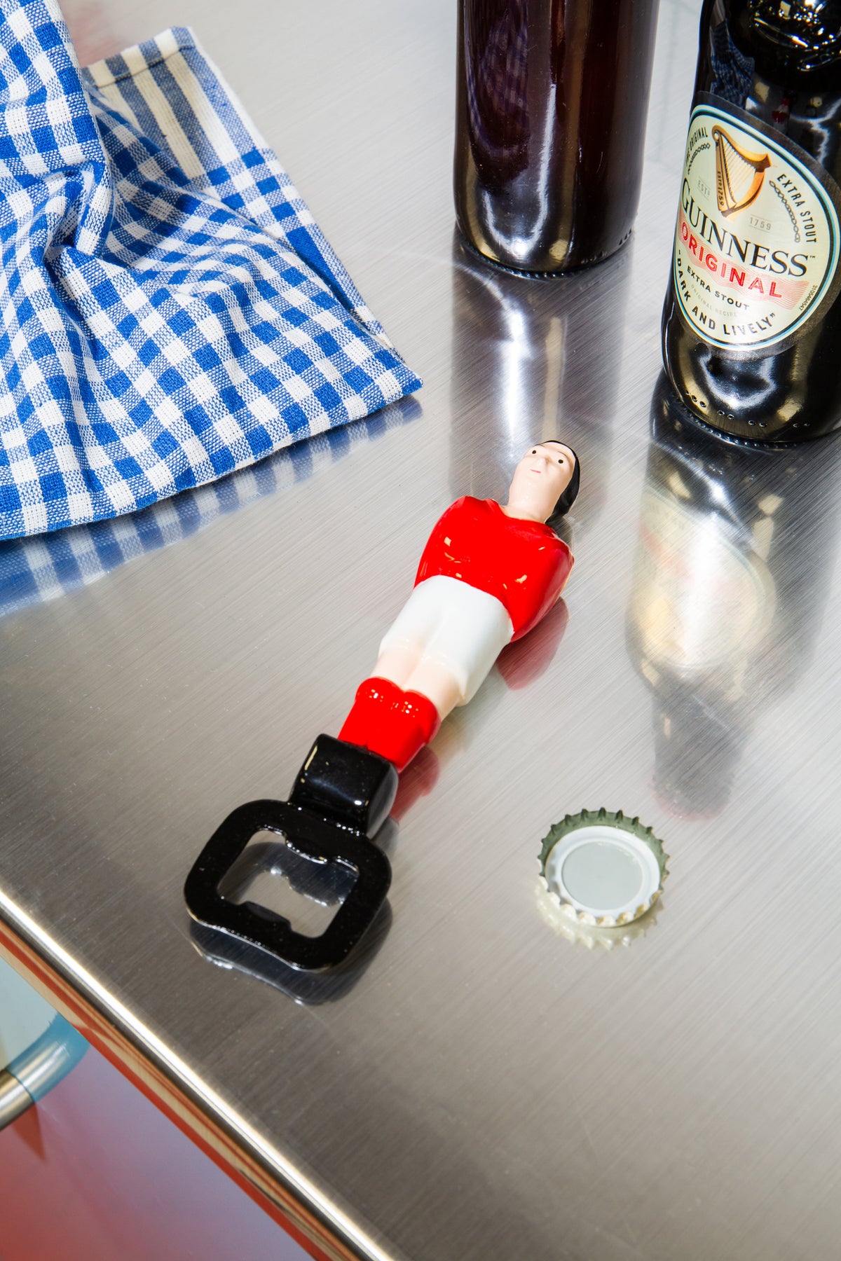 Red Foosball Bottle Opener