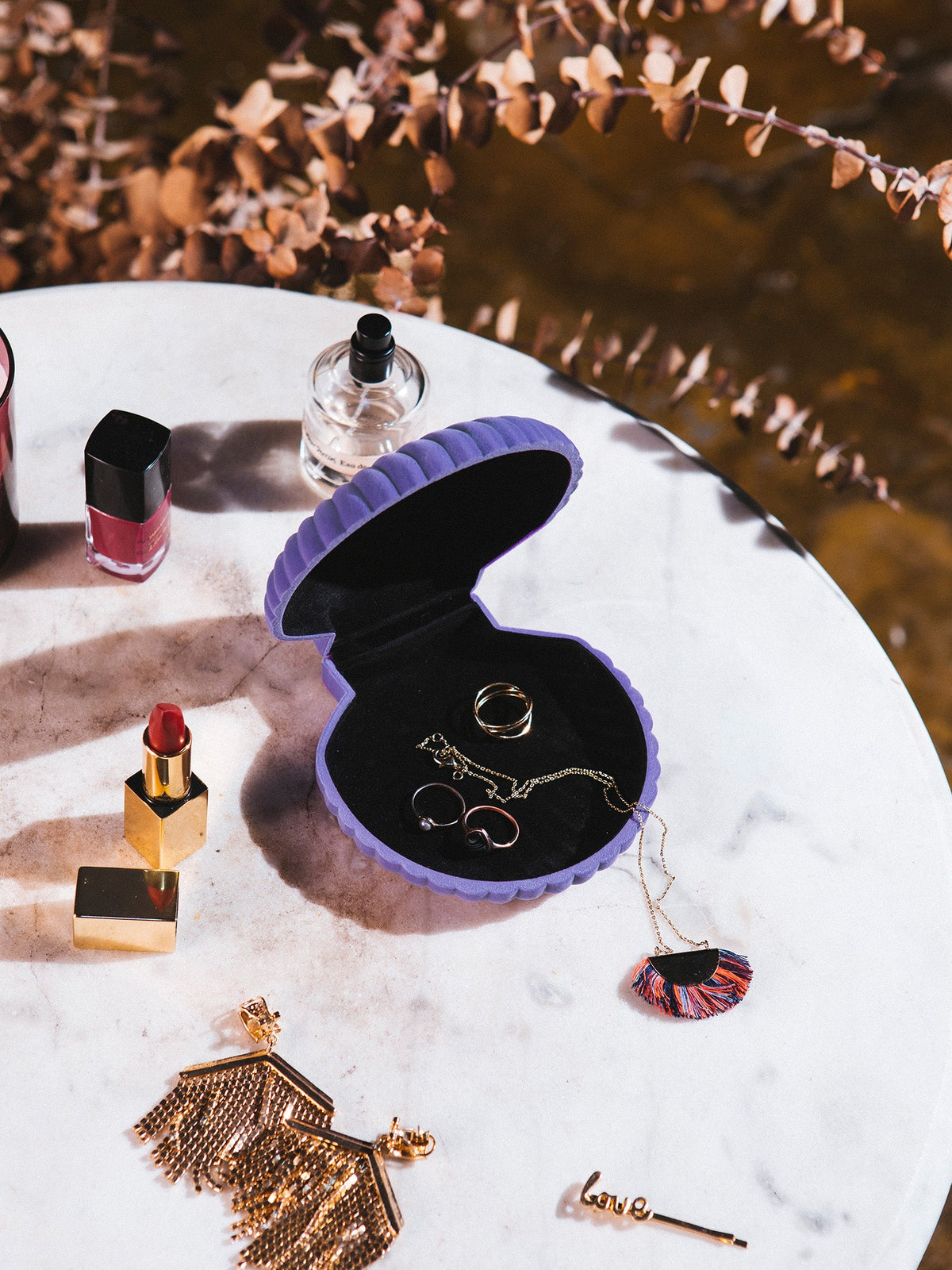 Boîte de rangement Venus violette