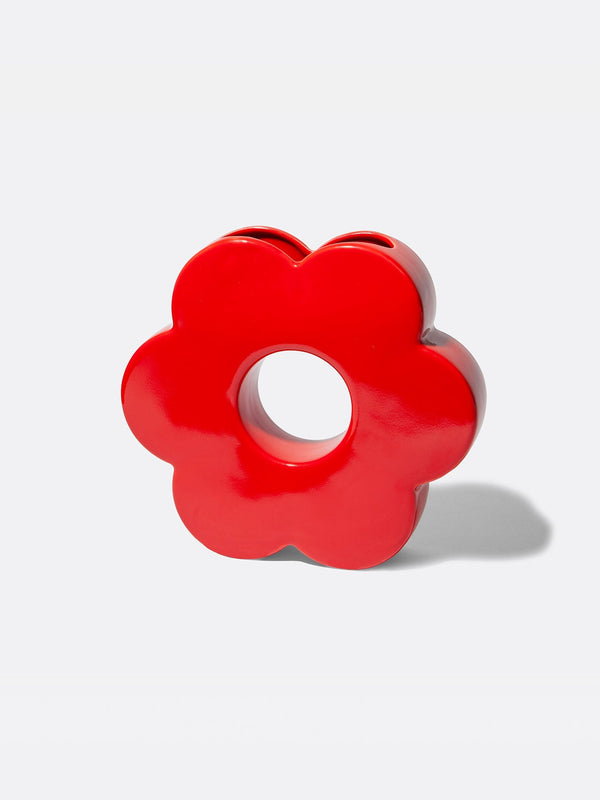 Vase with Red Daisies
