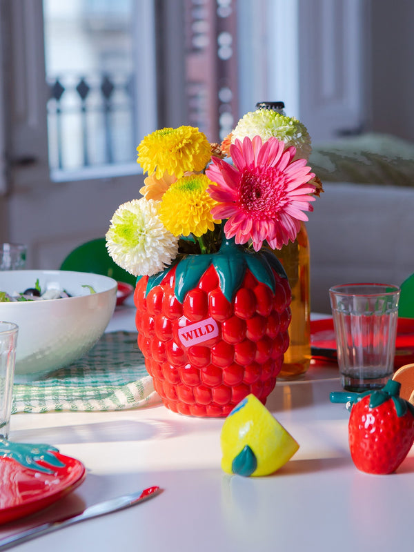 Vase with Raspberries from the Farmers' Market