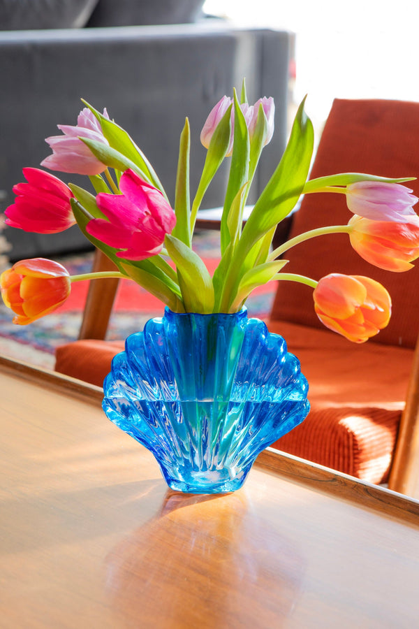 Vase Coquillage Bleu