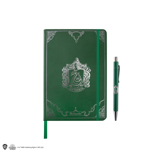 Deluxe Slytherin Notebook and Pen Set
