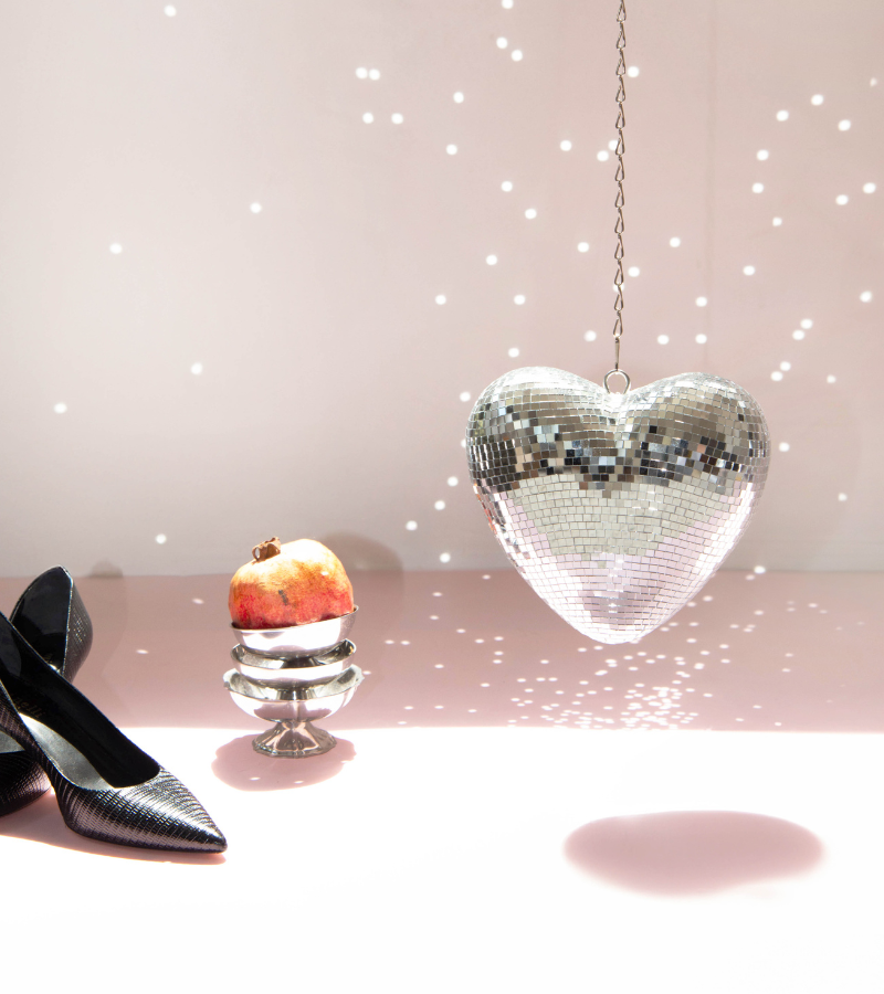 Coeur disco à suspendre