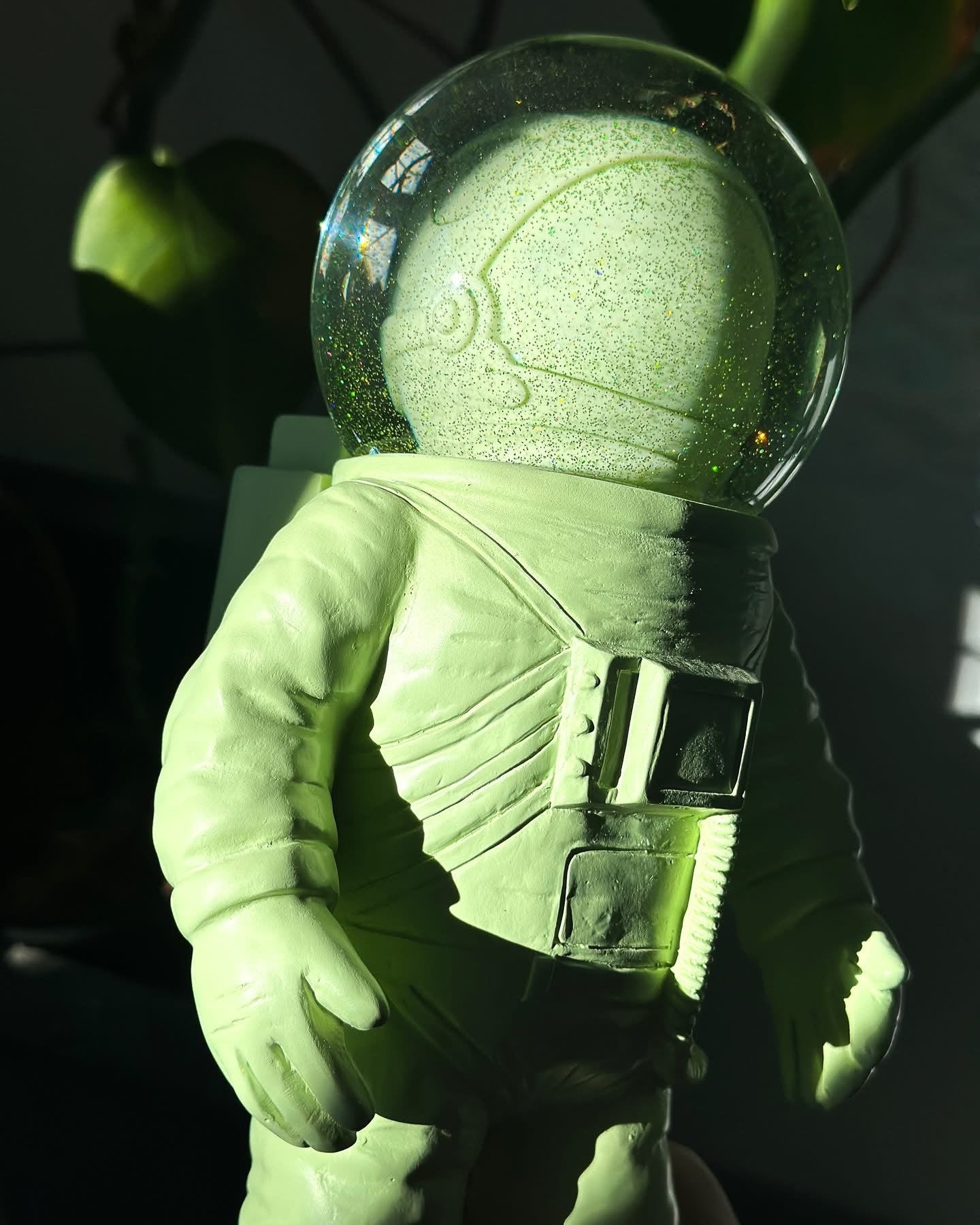 Green Astronaut Snow Globe