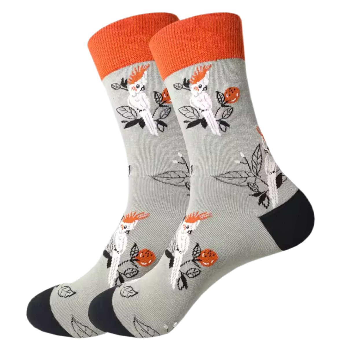 chaussettes grises cacatoes mrcol