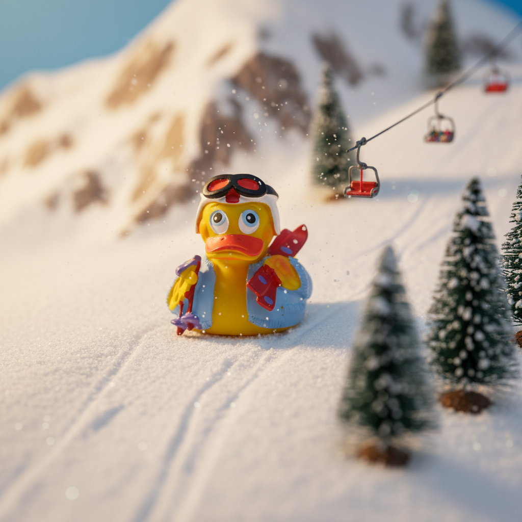 Skiing Duck