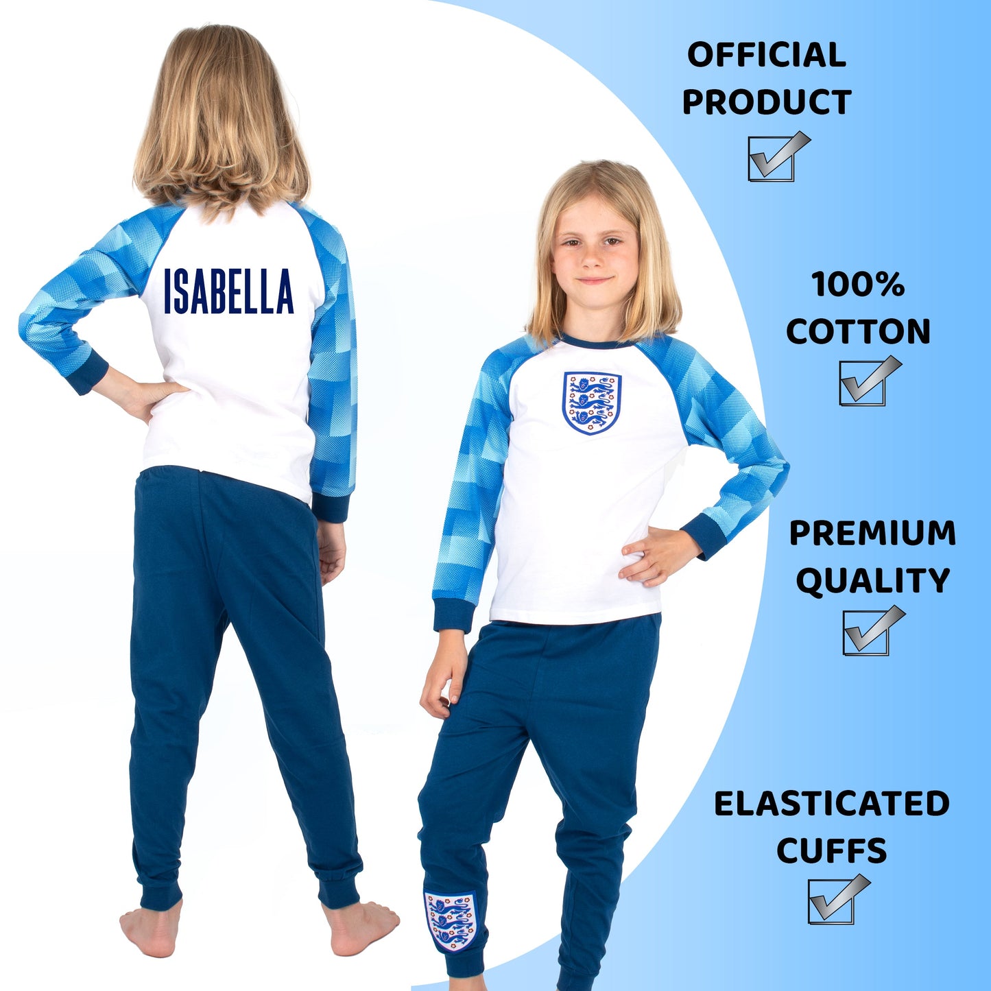 England Personalized Pajama for Kids Long Sleeve