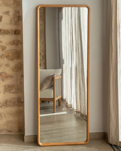 Rectangular wooden wall mirror - CRETA