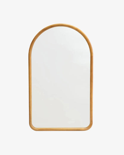 Arched wooden wall mirror - IONA