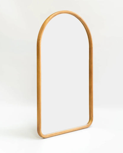 Arched wooden wall mirror - IONA