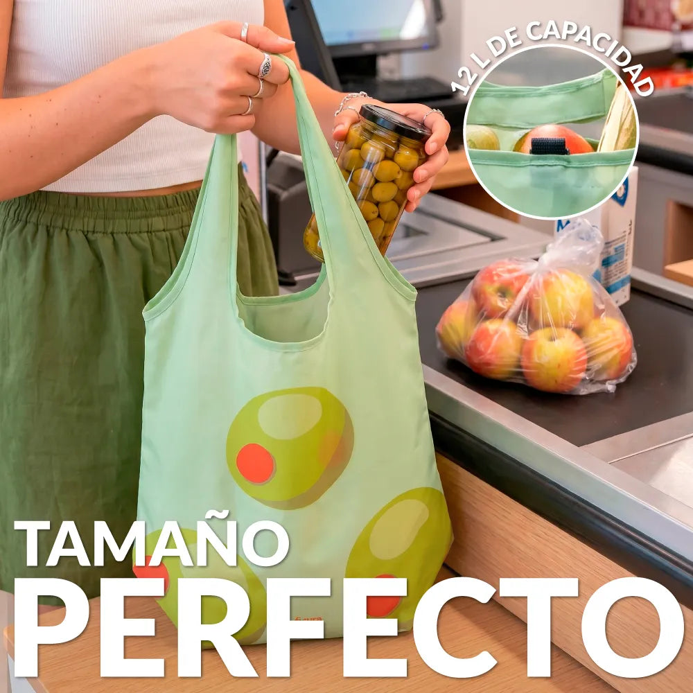 Sac de Courses Pliable Olives – Fisura – vue 2