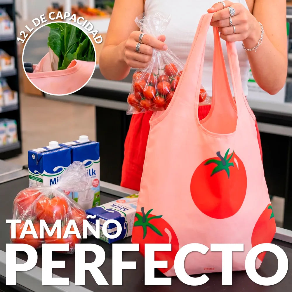 Sac de Courses Pliable Tomates – Fisura – vue 2
