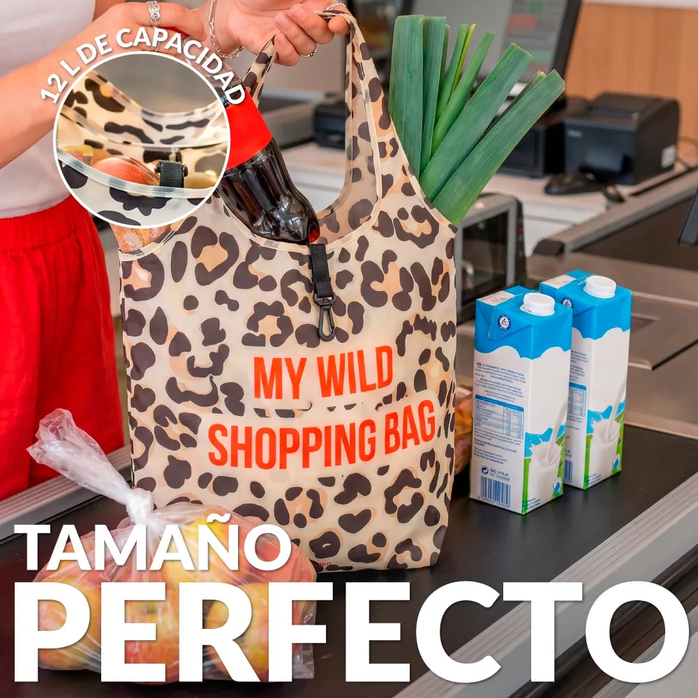 Sac de Courses Pliable « My wild shopping bag » – Fisura – vue 2