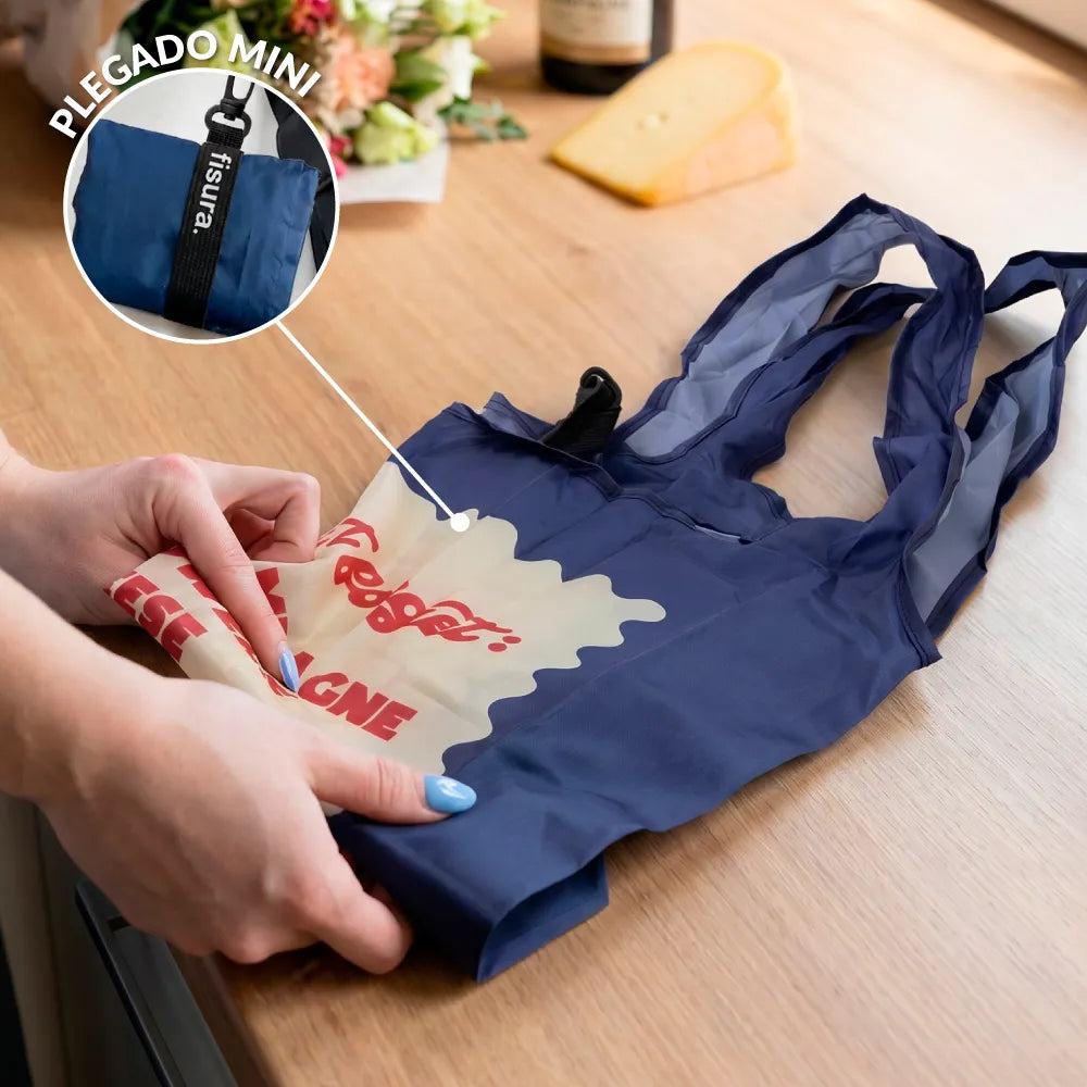 Sac de Courses Pliable « Don’t forget champagne, flowers, cheese » – Fisura – vue 6