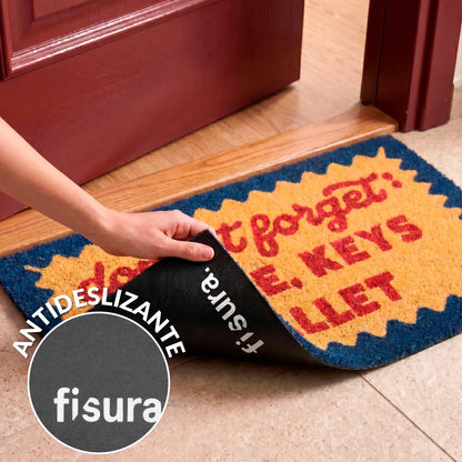 Paillasson « Don’t forget phone, keys & wallet » – Fisura – vue 5