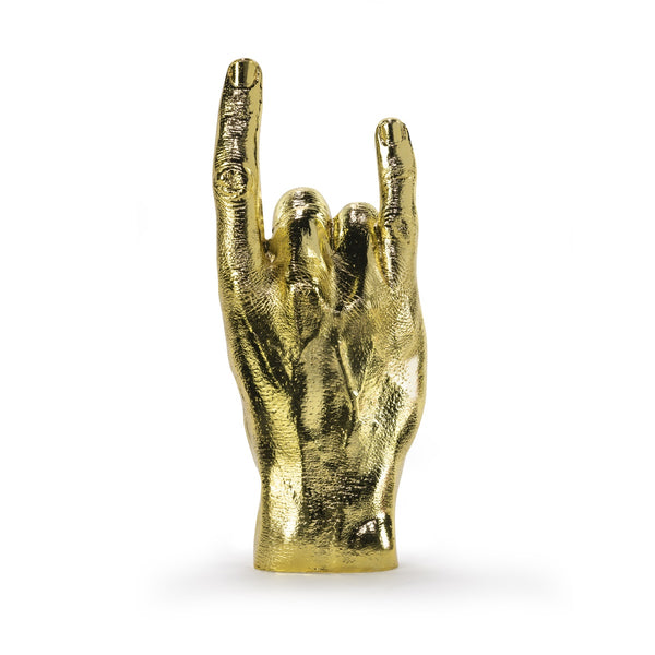 Sculpture Main You Rock - Doré Bitten – Objet déco original