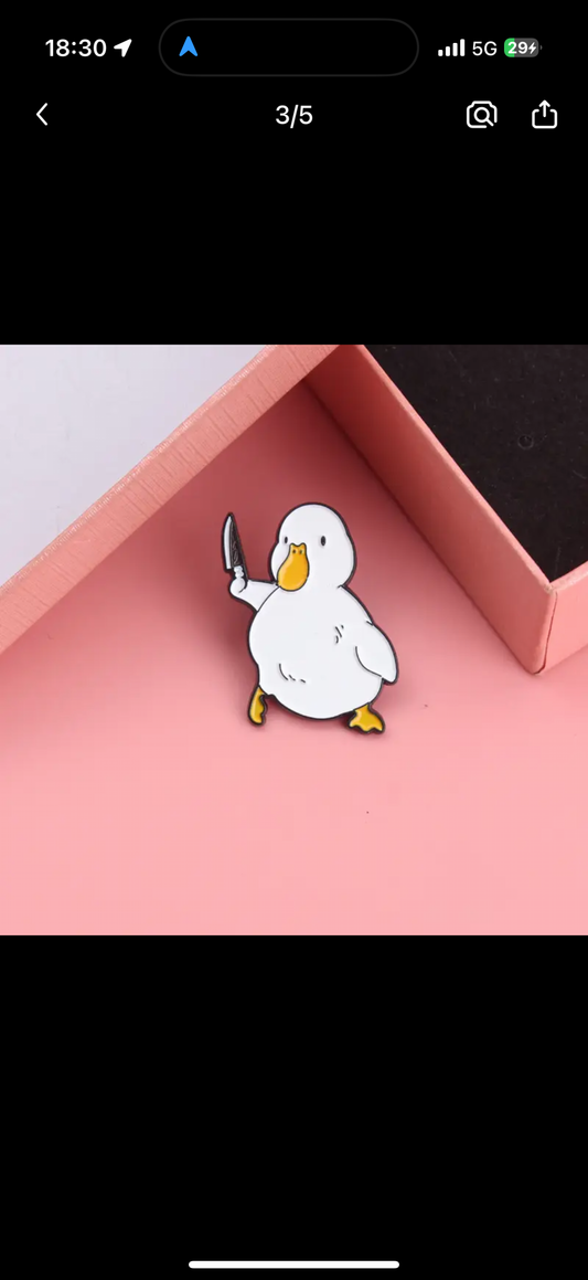 pins canard blanc couteau