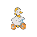 Pin Canard Blanc Vélo