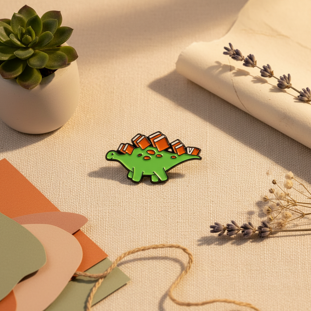 Bibliophile Stegosaurus Pin
