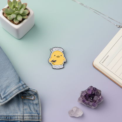 Pin's Canard Jaune "I choose Violence"
