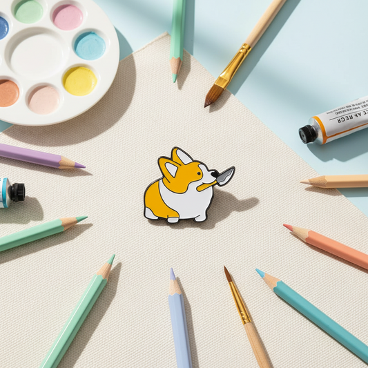 Corgi Pin with Knife