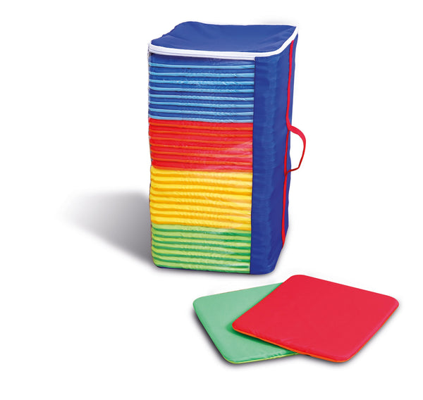 Rainbow Square Rug with Tote Bag