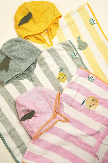 Poncho à capuche Lola Citron