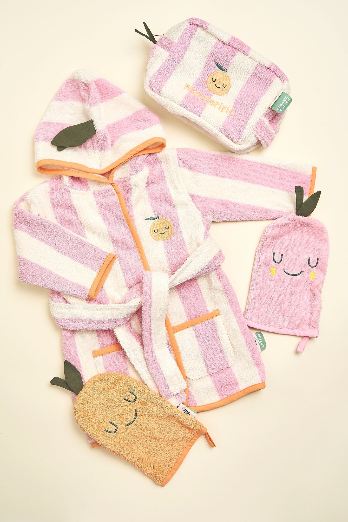 Mandy Mandarin Terry Cloth Wash Bag