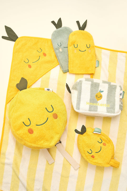 Lola Lemon terry cloth backpack