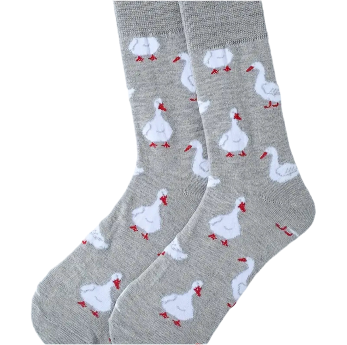 chaussettes grises canards blancs
