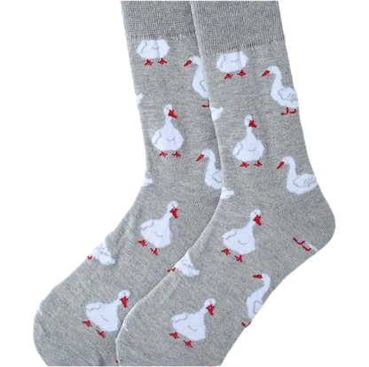 chaussettes grises canards blancs
