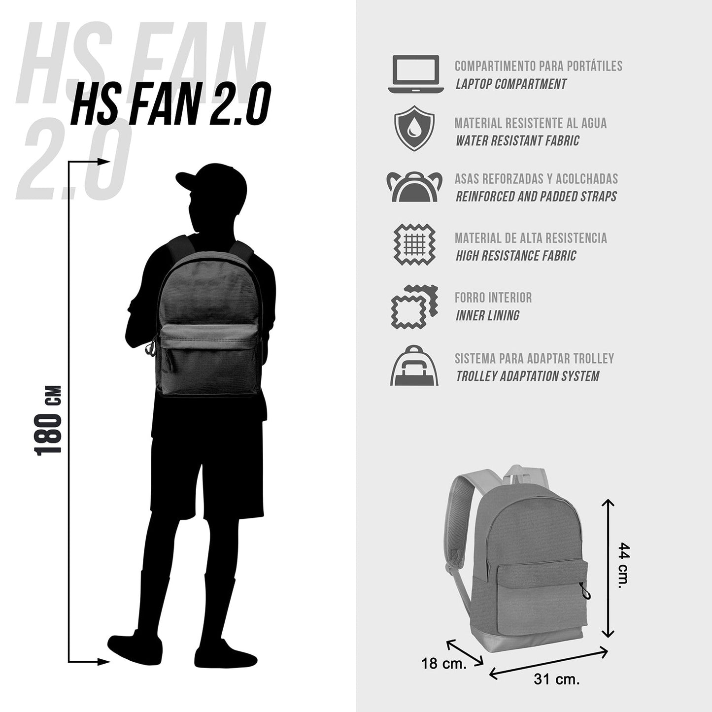 Sac à Dos HS FAN 2.2 Marvel Spider-Man « Maximum » – Bleu