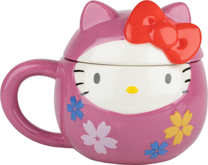 Mug 3D Hello Kitty Daruma avec Couvercle – 320 ml