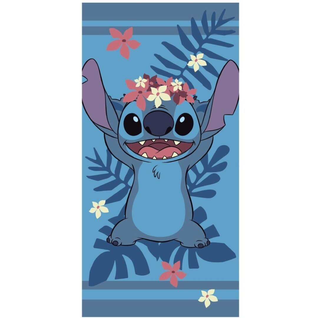 LILO & STITCH Fleurs Serviette de Plage 100% Polyester 70x140cm