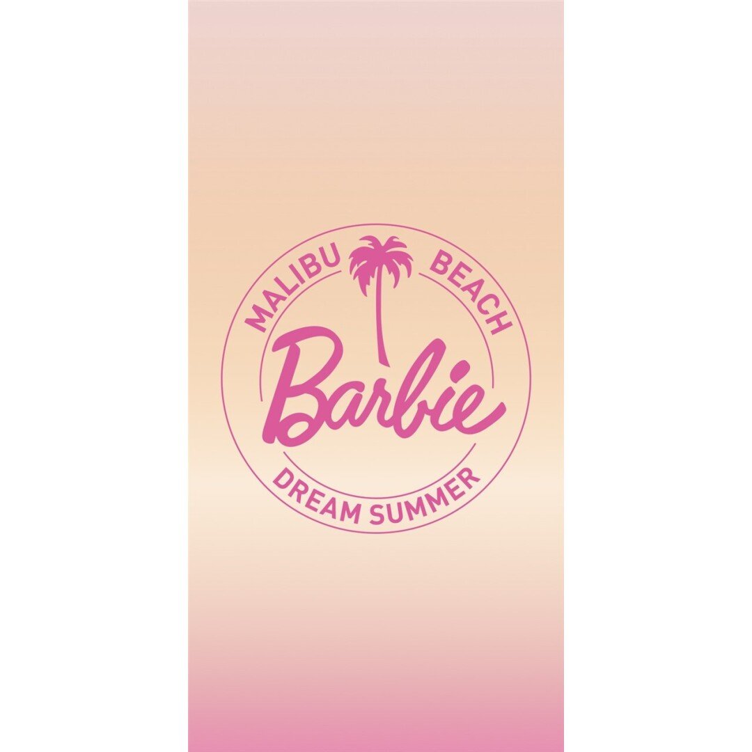 BARBIE Malibu Beach Serviette de Plage 100% Coton 70x140cm