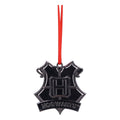 Harry Potter kerstdecoratie - Zweinstein-wapen (zilver)