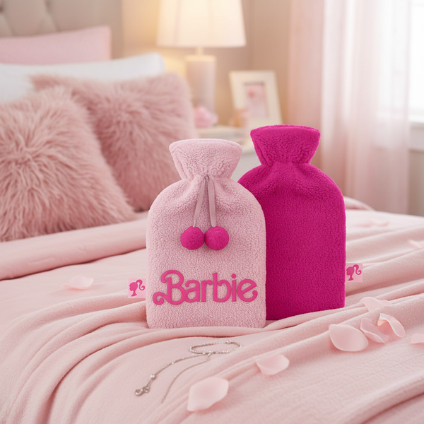 Barbie Plush &amp; Embroidered Hot Water Bottle - Logo