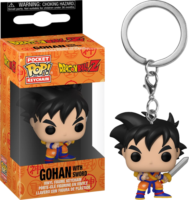 Pop! Sleutelhanger Gohan met zwaard 