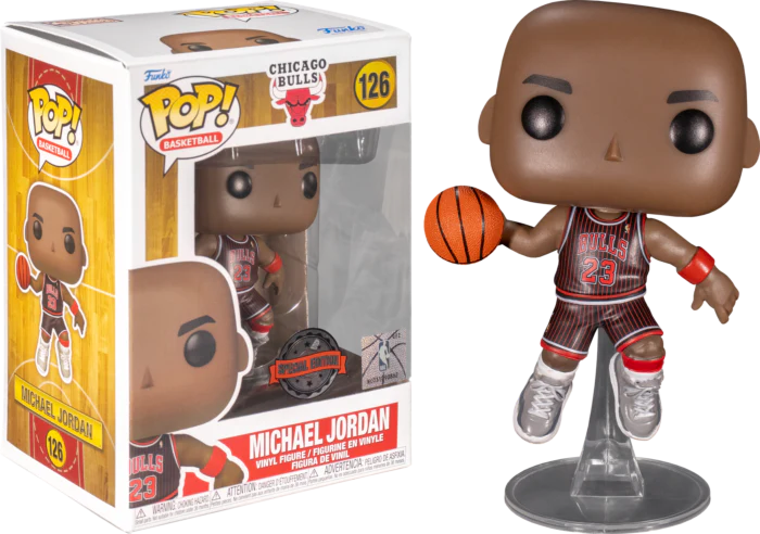 Pop! Michael Jordan avec Jordans (Blk Pinstripe Jersey)