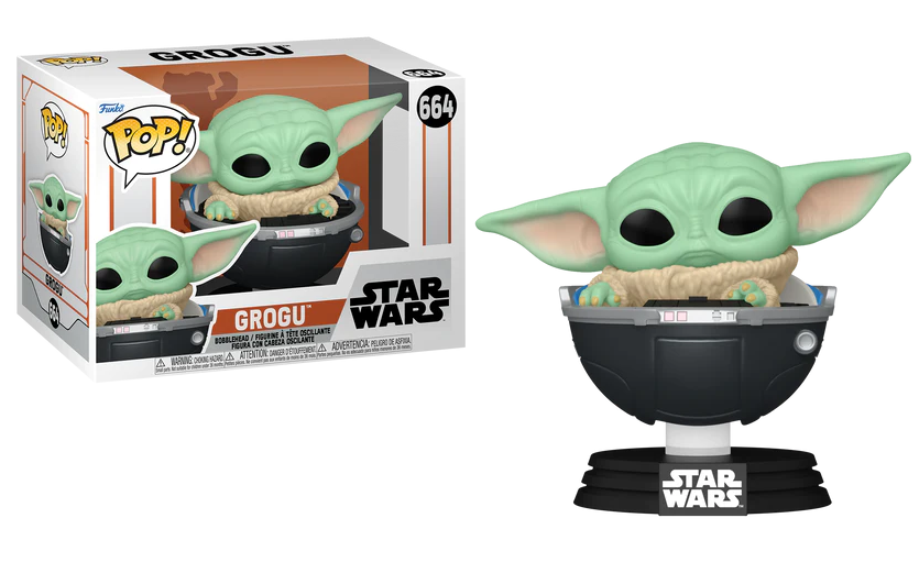 Pop! Grogu in een vliegende kinderwagen