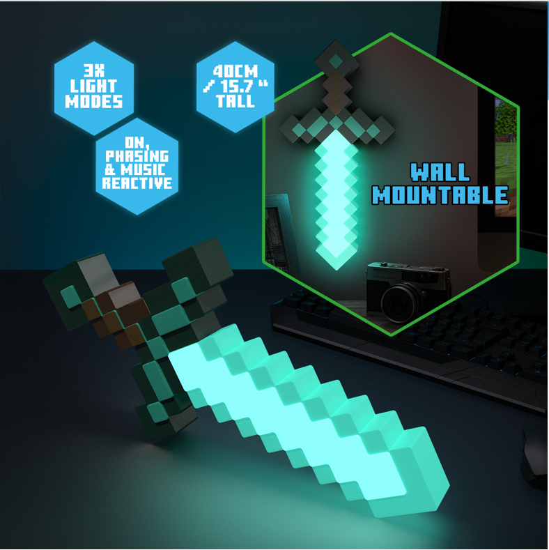 Minecraft Lamp - Diamond Sword