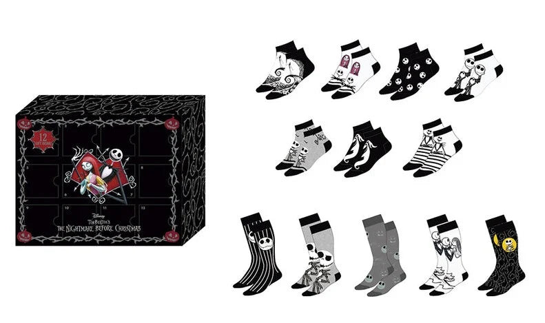 Gift Box Calendar The Nightmare Before Christmas - 12 Pairs of Socks