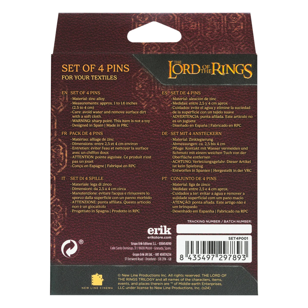 Set of 4 Lord of the Rings Pins