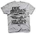 T-Shirt Doc Brown Time Travel Agency - Gris