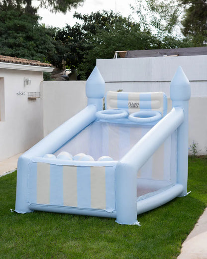 Large inflatable children's basketball hoop - CREAM