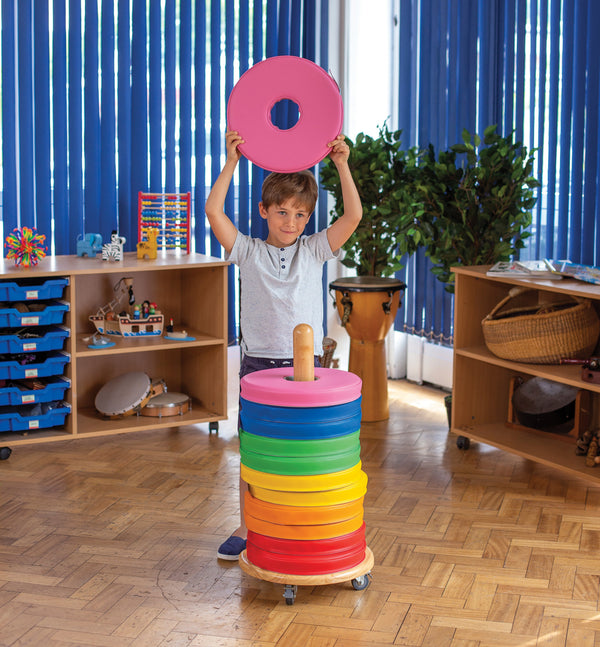 Donut™ Multi-Seat Trolley with 12 Two-Colour Cushions