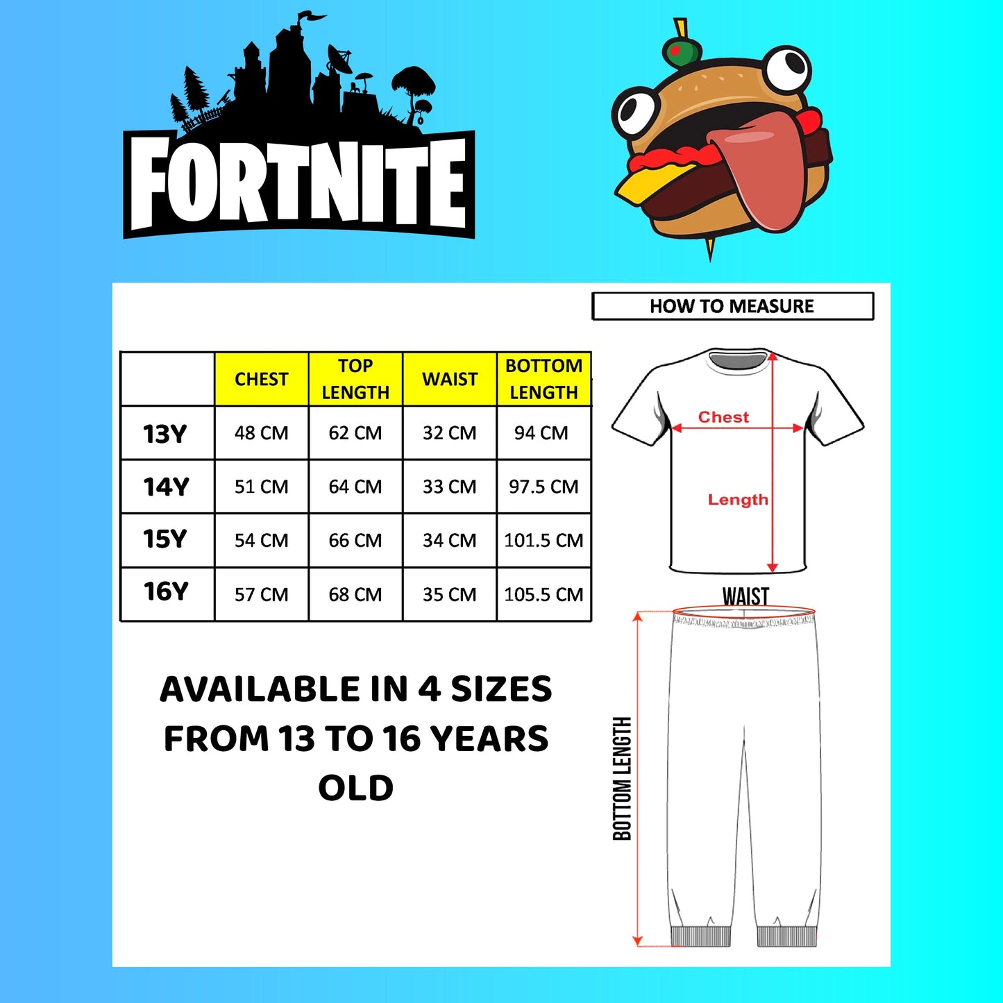 Fortnite Pajamas with Durr Burger Beef Boss Motif