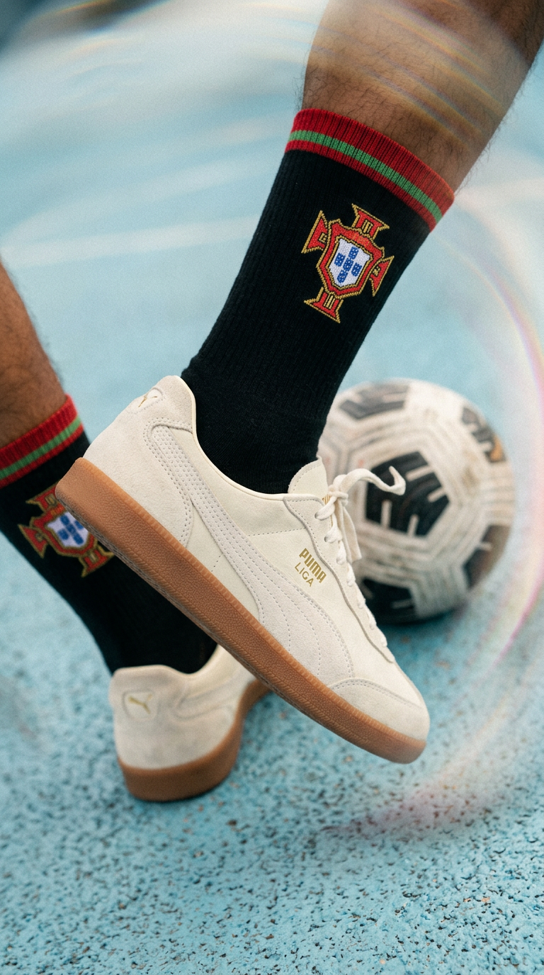 Chaussettes Portugal FPF « Blason » – Noir