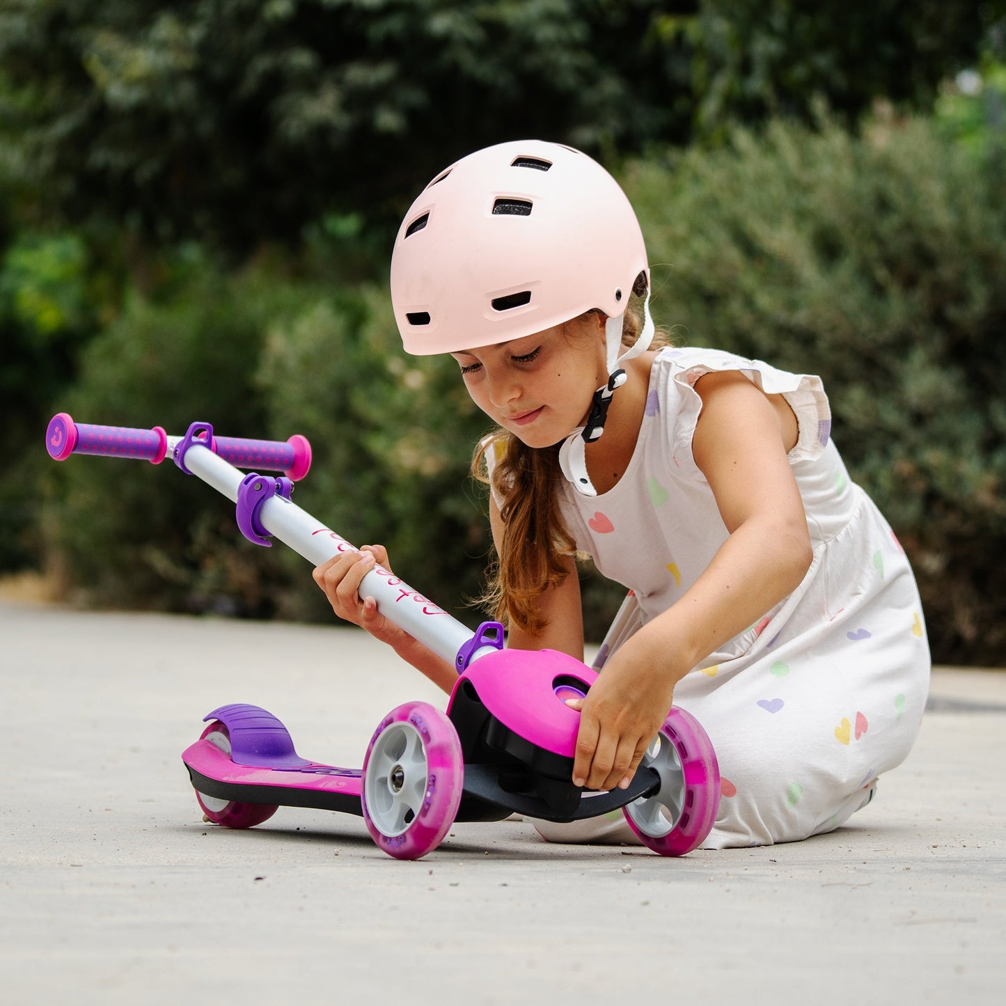 Trunki 3-Wheel Foldable Scooter - Large 4-7 Years (Pink)