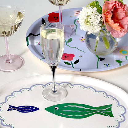 Fish Friends Oval Serving Tray - 31x22cm